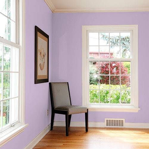 Light purple store wall